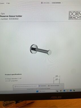 Dornbracht Tara Reserve Wall-Mounted Tissue Holder in Brushed Platinum